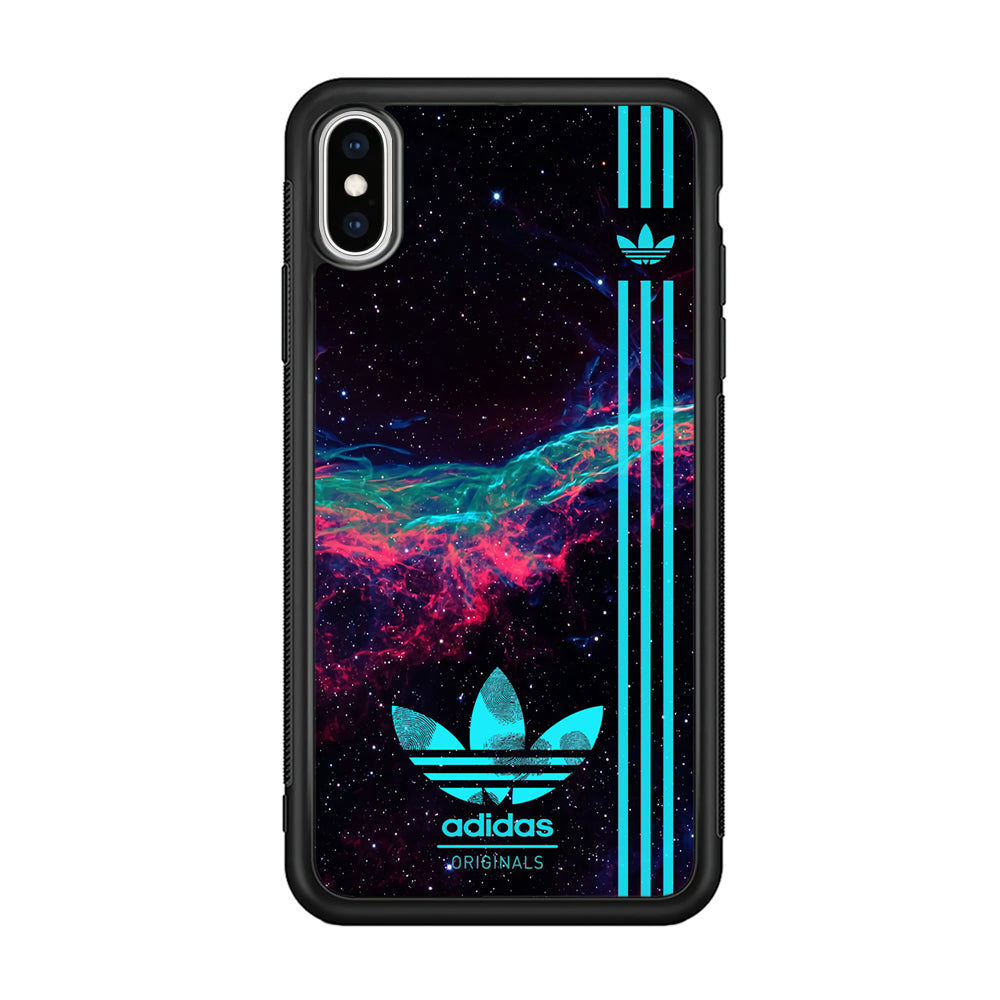 Adidas Milkyway Fingerprint iPhone Xs Max Case-Mobile Phone Case-Rubber Black (2D Case)-Altracase