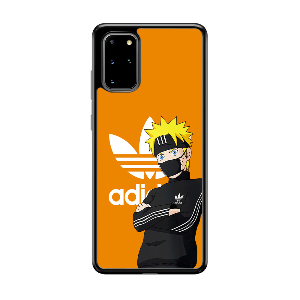 Adidas Naruto Uzumaki Samsung Galaxy S20 Plus Case-Mobile Phone Case-Rubber Black (2D Case)-Altracase