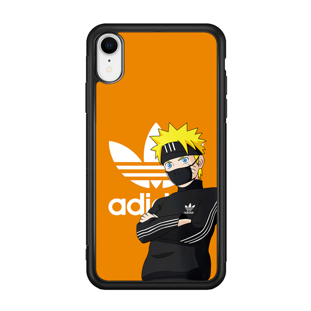 Adidas Naruto Uzumaki iPhone XR Case-Mobile Phone Case-Rubber Black (2D Case)-Altracase