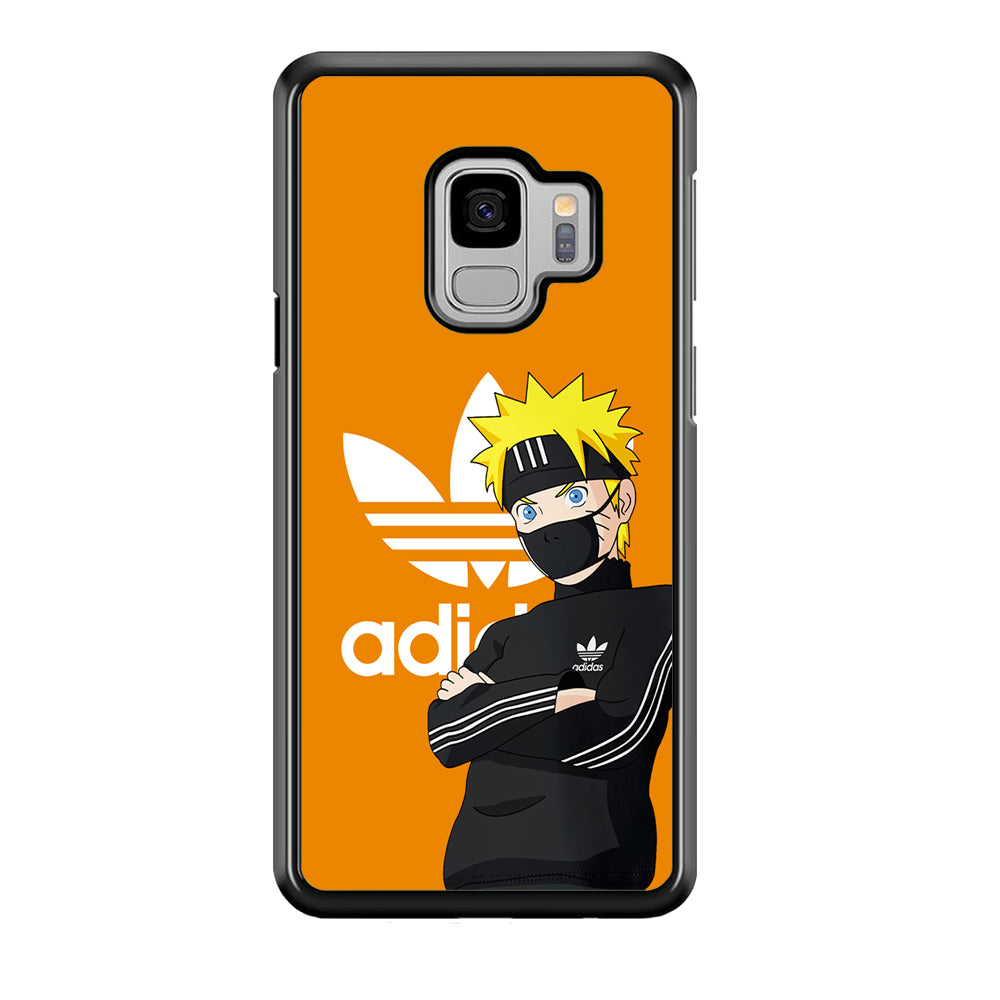 Adidas Naruto Uzumaki Samsung Galaxy S9 Case-Mobile Phone Case-Rubber Black (2D Case)-Altracase