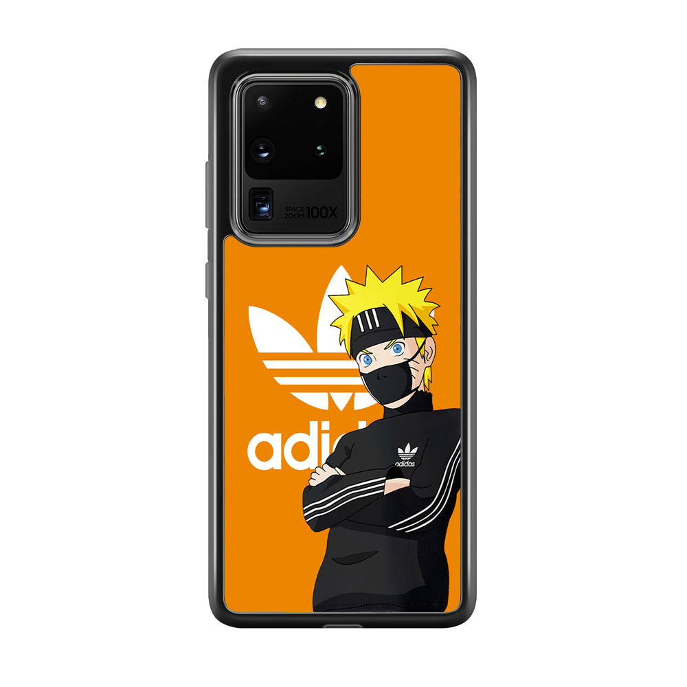 Adidas Naruto Uzumaki Samsung Galaxy S20 Ultra Case-Mobile Phone Case-Rubber Black (2D Case)-Altracase