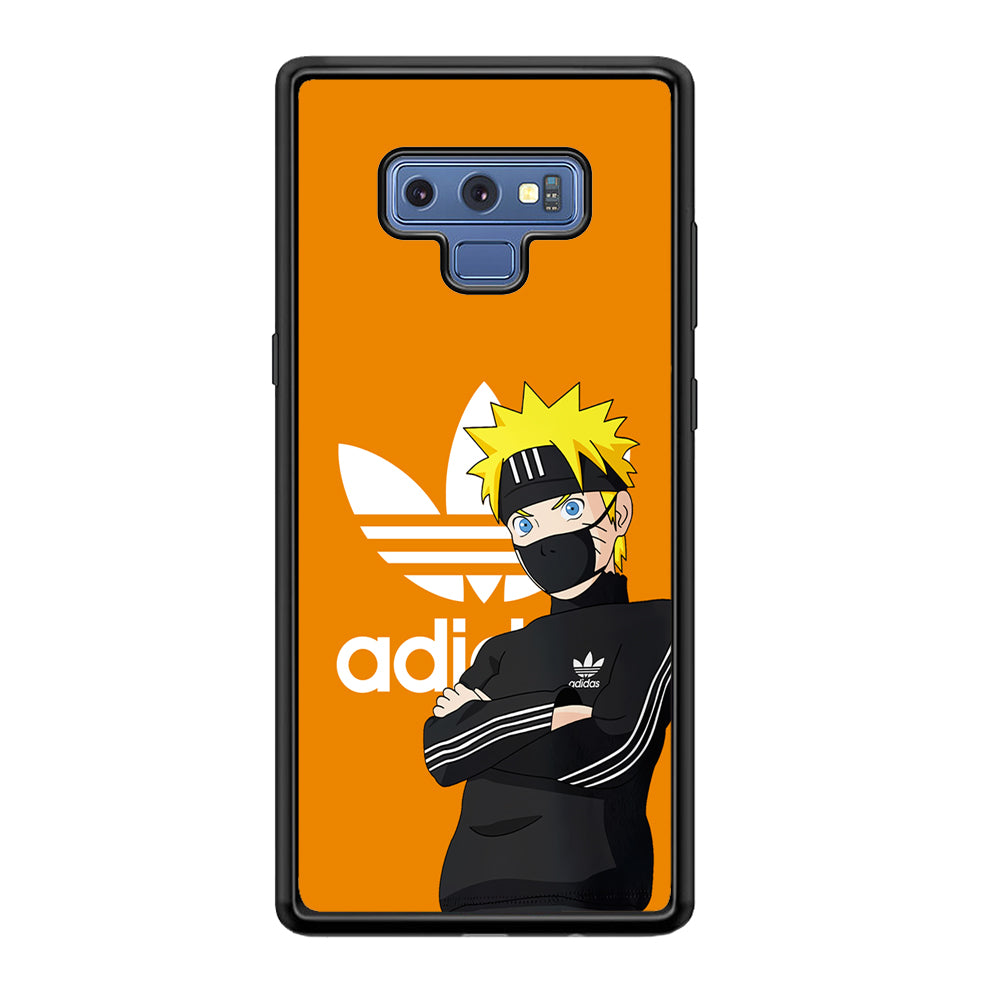 Adidas Naruto Uzumaki Samsung Galaxy Note 9 Case-Mobile Phone Case-Rubber Black (2D Case)-Altracase