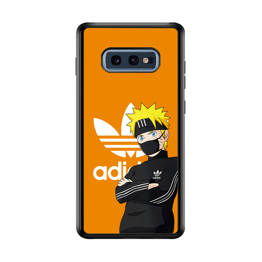 Adidas Naruto Uzumaki Samsung Galaxy S10E Case-Mobile Phone Case-Rubber Black (2D Case)-Altracase
