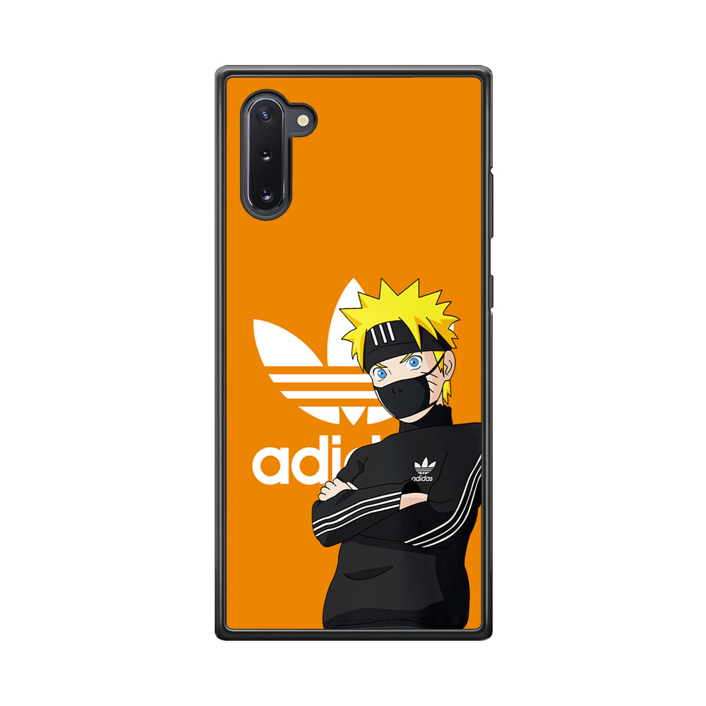Adidas Naruto Uzumaki Samsung Galaxy Note 10 Case-Mobile Phone Case-Rubber Black (2D Case)-Altracase