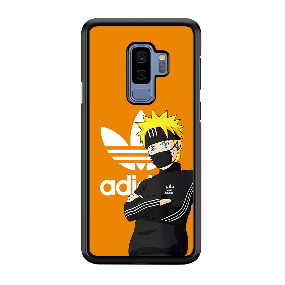 Adidas Naruto Uzumaki Samsung Galaxy S9 Plus Case-Mobile Phone Case-Rubber Black (2D Case)-Altracase