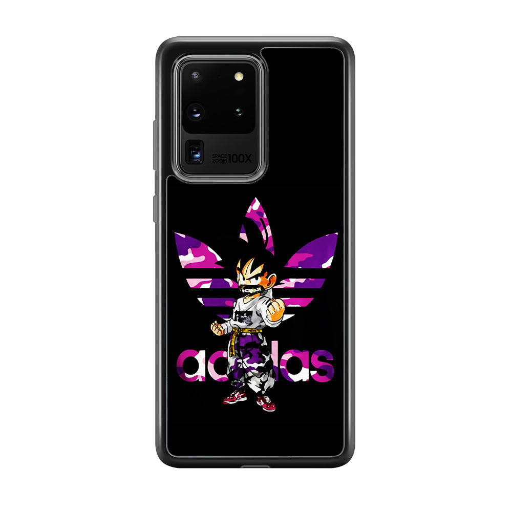 Adidas Purple Camo Son Goku Samsung Galaxy S20 Ultra Case-Mobile Phone Case-Rubber Black (2D Case)-Altracase