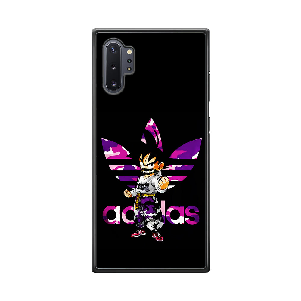 Adidas Purple Camo Son Goku Samsung Galaxy Note 10 Plus Case-Mobile Phone Case-Rubber Black (2D Case)-Altracase