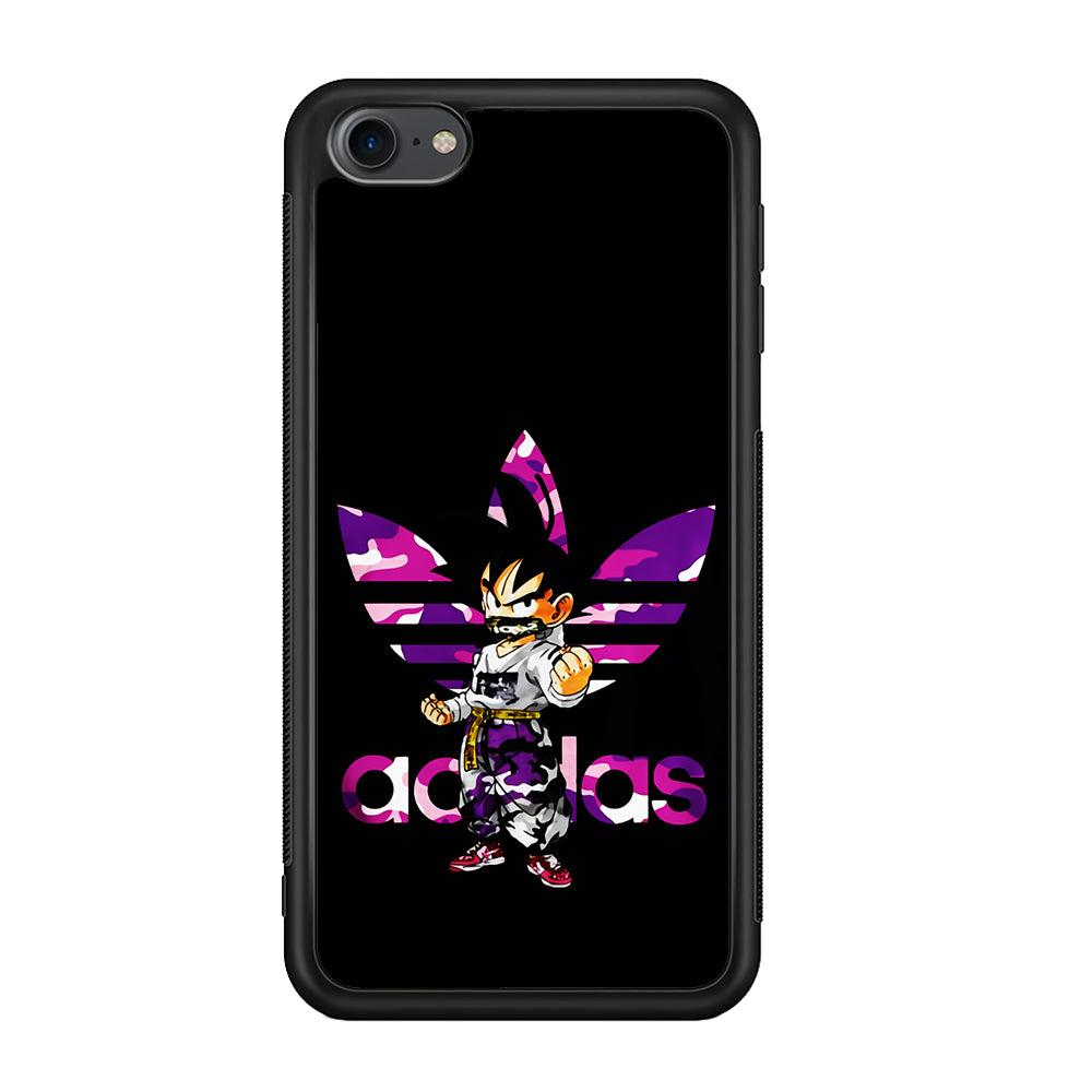 Adidas Purple Camo Son Goku iPod Touch 6 Case-Mobile Phone Case-Rubber Black (2D Case)-Altracase