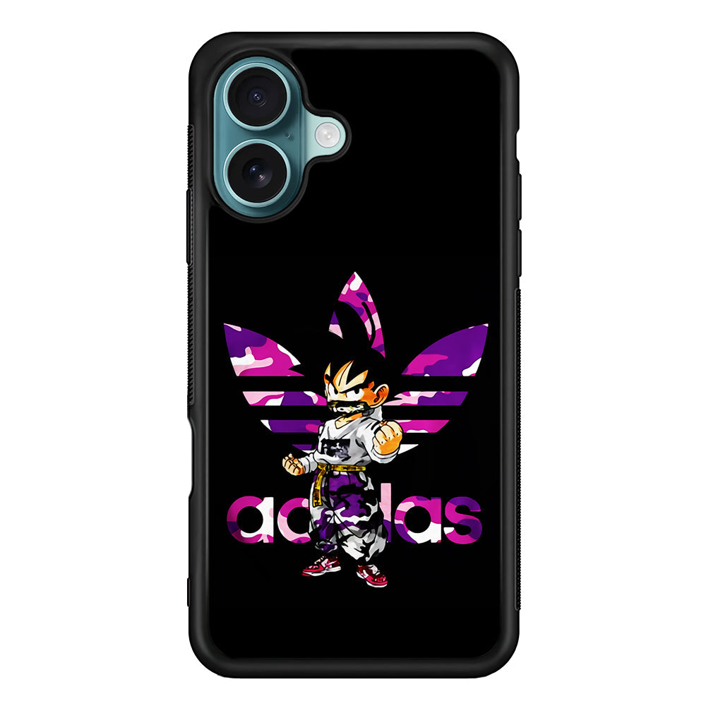 Adidas Purple Camo Son Goku iPhone 16 Plus Case - Altracase
