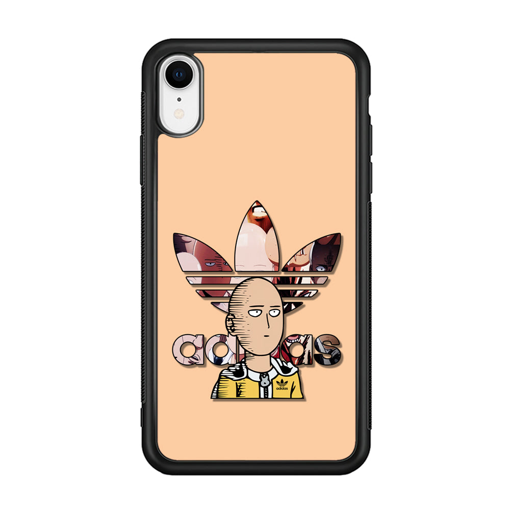 Adidas Saitama One Punch Man iPhone XR Case-Mobile Phone Case-Rubber Black (2D Case)-Altracase