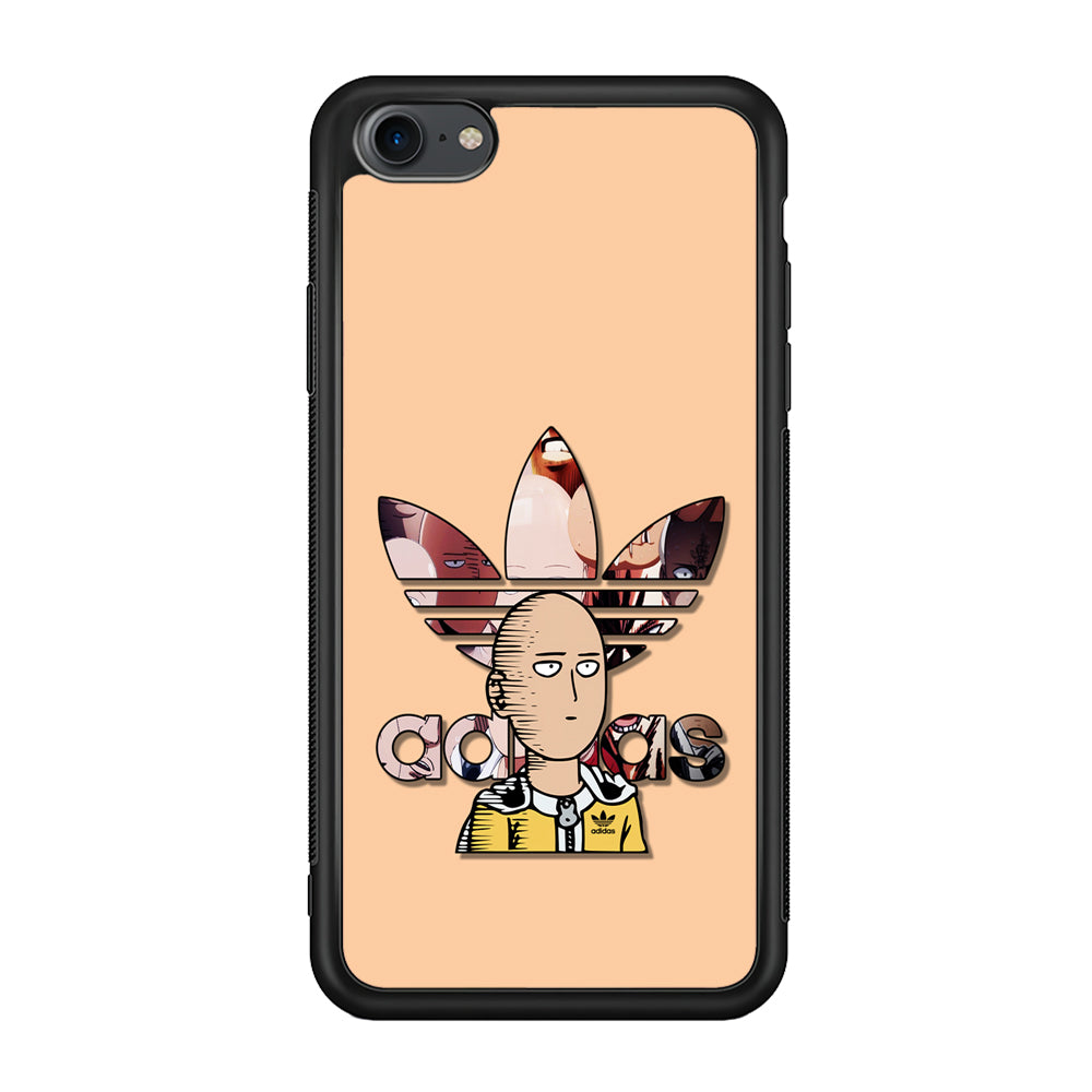 Adidas Saitama One Punch Man iPhone SE 3 2022 Case-Mobile Phone Case-Rubber Black (2D Case)-Altracase