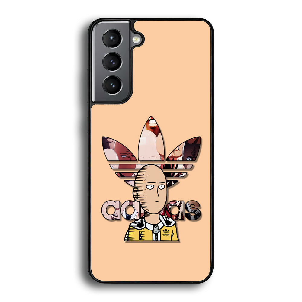 Adidas Saitama One Punch Man Samsung Galaxy S24 Case-Mobile Phone Case-Rubber Black (2D Case)-Altracase