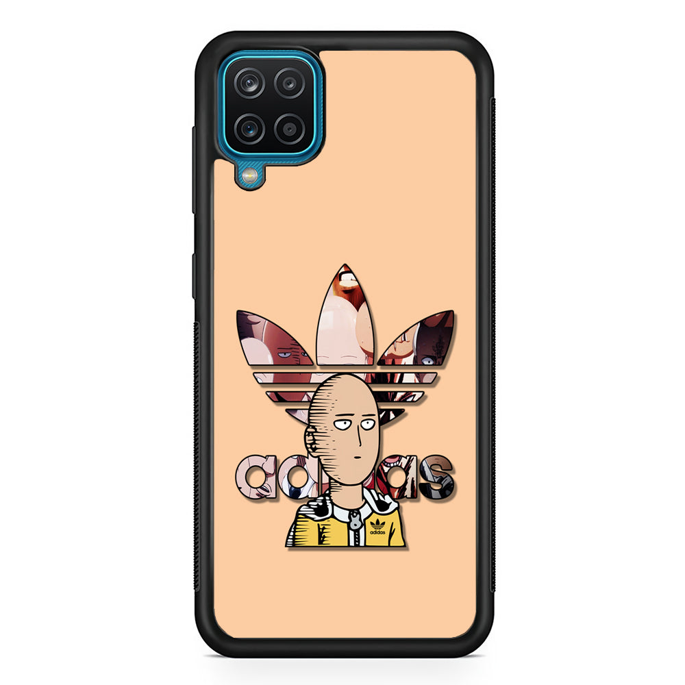 Adidas Saitama One Punch Man Samsung Galaxy A12 Case-Mobile Phone Case-Rubber Black (2D Case)-Altracase