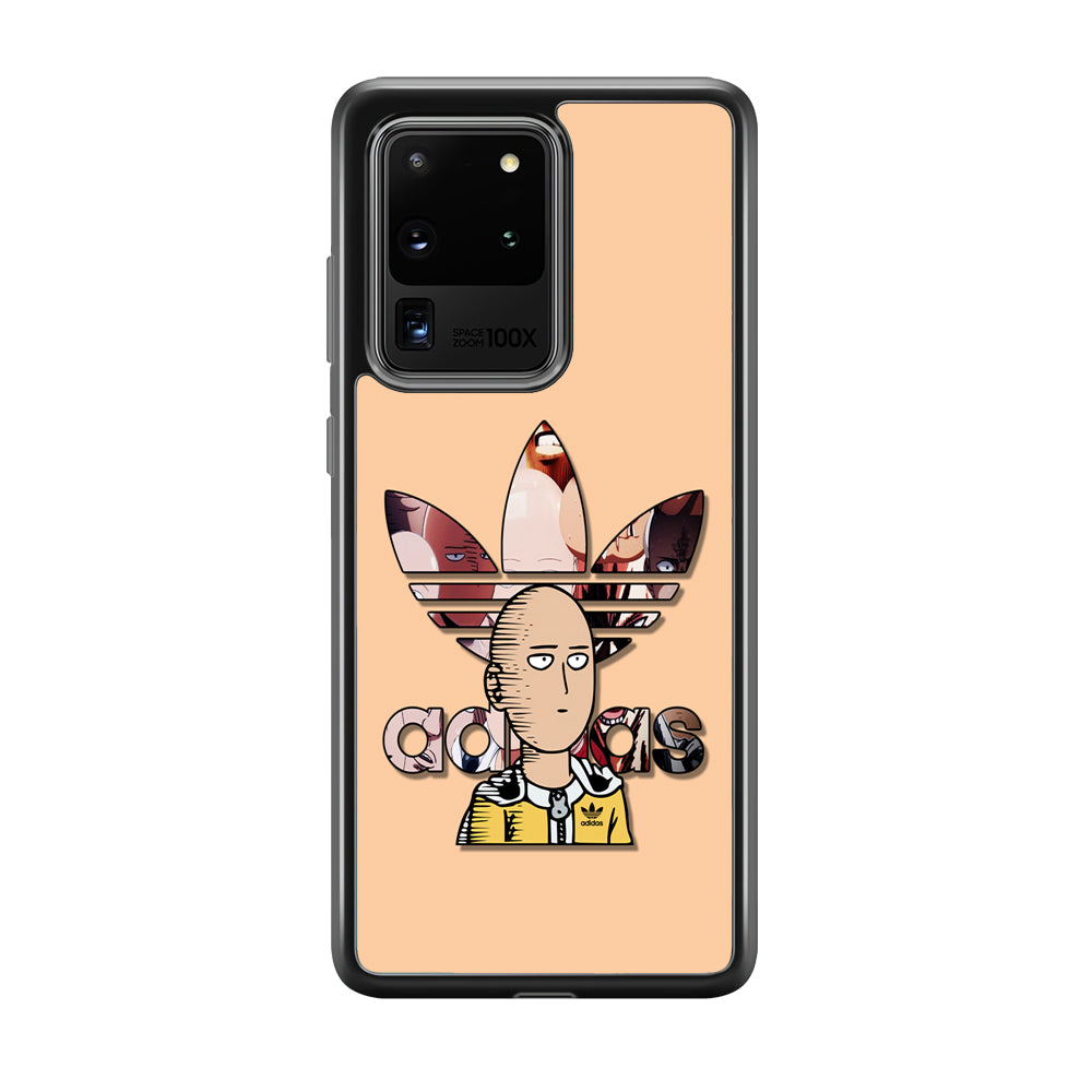 Adidas Saitama One Punch Man Samsung Galaxy S20 Ultra Case-Mobile Phone Case-Rubber Black (2D Case)-Altracase