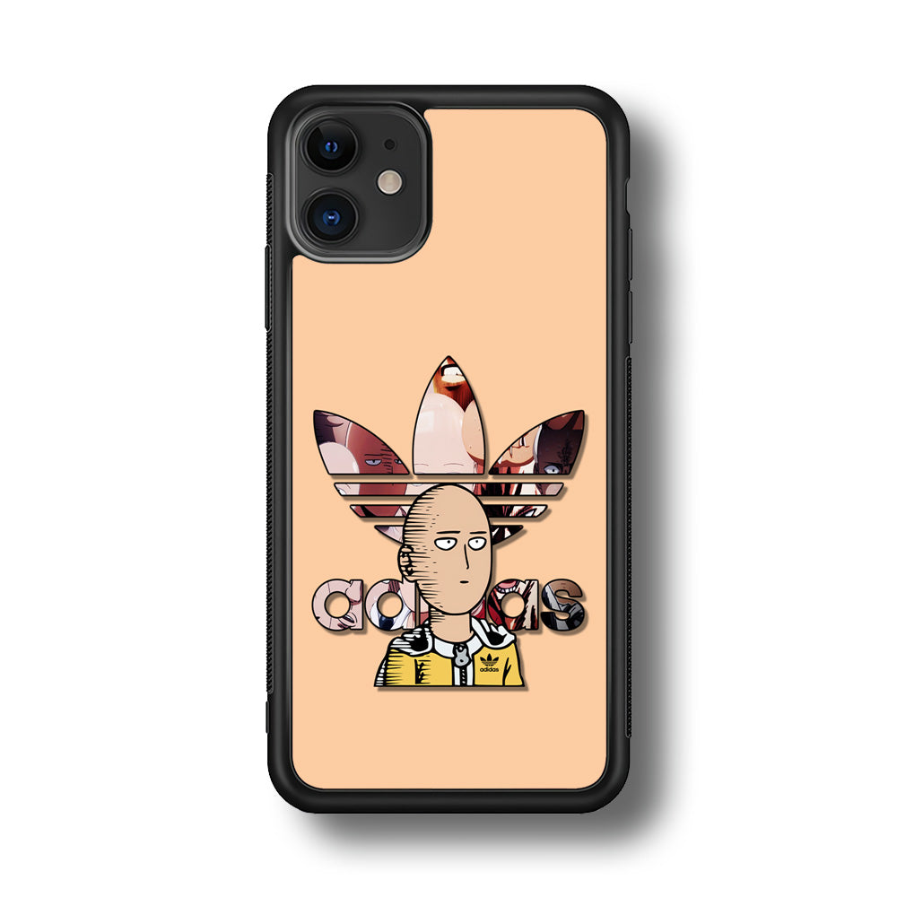 Adidas Saitama One Punch Man iPhone 11 Case-Mobile Phone Case-Rubber Black (2D Case)-Altracase