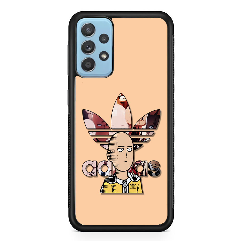 Adidas Saitama One Punch Man Samsung Galaxy A72 Case-Mobile Phone Case-Rubber Black (2D Case)-Altracase