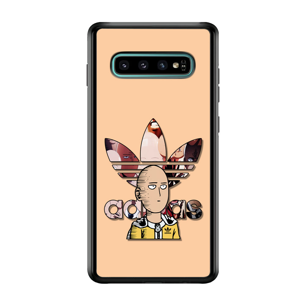 Adidas Saitama One Punch Man Samsung Galaxy S10 Case-Mobile Phone Case-Rubber Black (2D Case)-Altracase