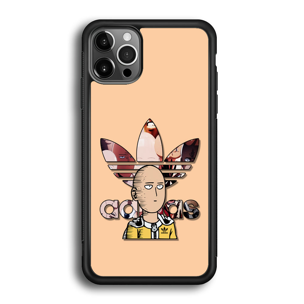 Adidas Saitama One Punch Man iPhone 12 Pro Case-Mobile Phone Case-Rubber Black (2D Case)-Altracase