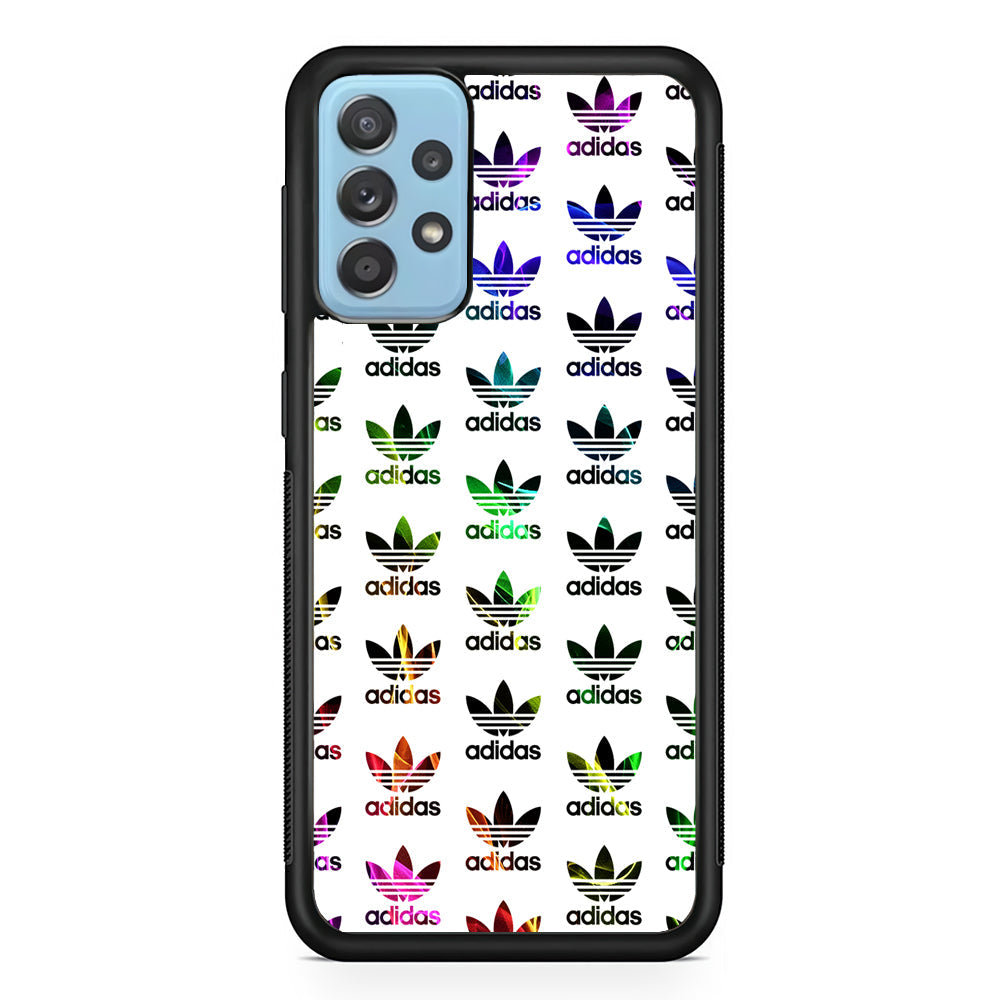 Adidas Smoke Colorful Pattern Samsung Galaxy A72 Case-Mobile Phone Case-Rubber Black (2D Case)-Altracase
