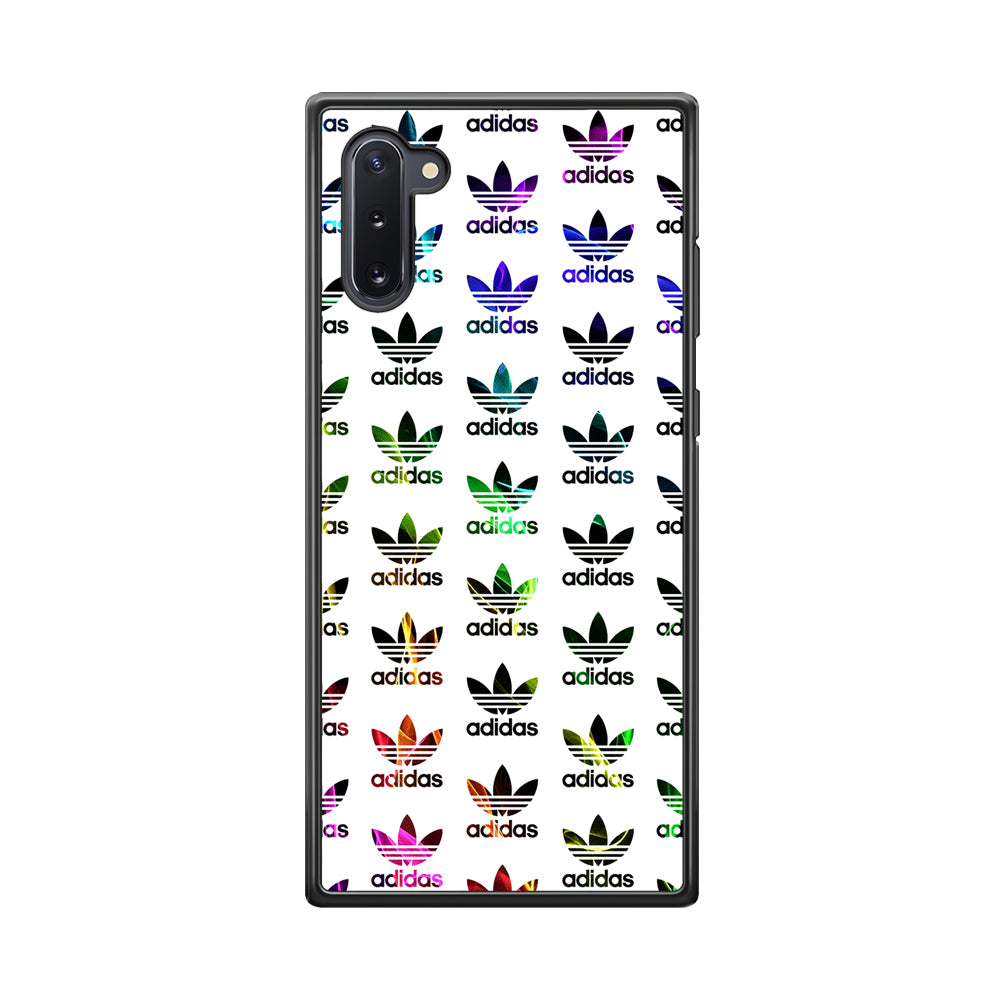 Adidas Smoke Colorful Pattern Samsung Galaxy Note 10 Case-Mobile Phone Case-Rubber Black (2D Case)-Altracase