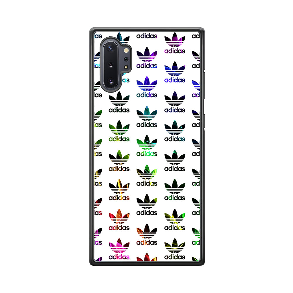 Adidas Smoke Colorful Pattern Samsung Galaxy Note 10 Plus Case-Mobile Phone Case-Rubber Black (2D Case)-Altracase