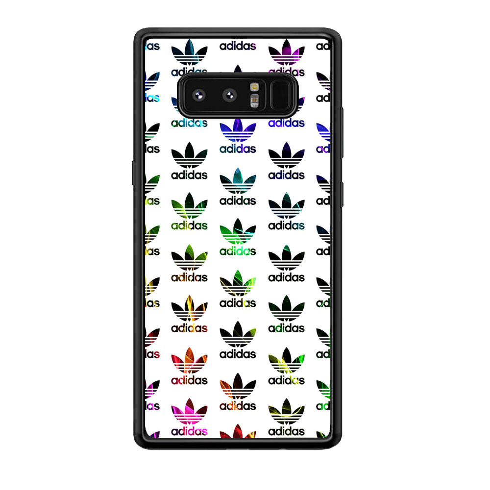 Adidas Smoke Colorful Pattern Samsung Galaxy Note 8 Case-Mobile Phone Case-Rubber Black (2D Case)-Altracase
