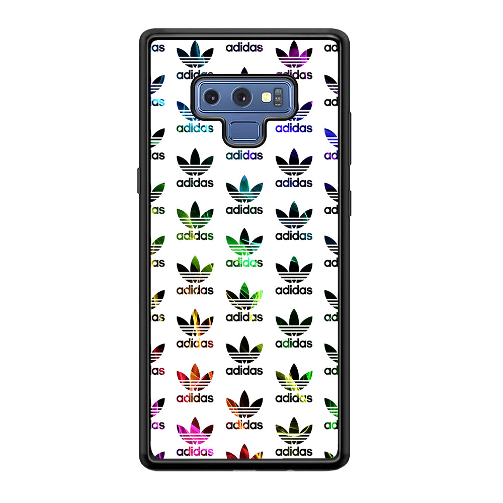 Adidas Smoke Colorful Pattern Samsung Galaxy Note 9 Case-Mobile Phone Case-Rubber Black (2D Case)-Altracase