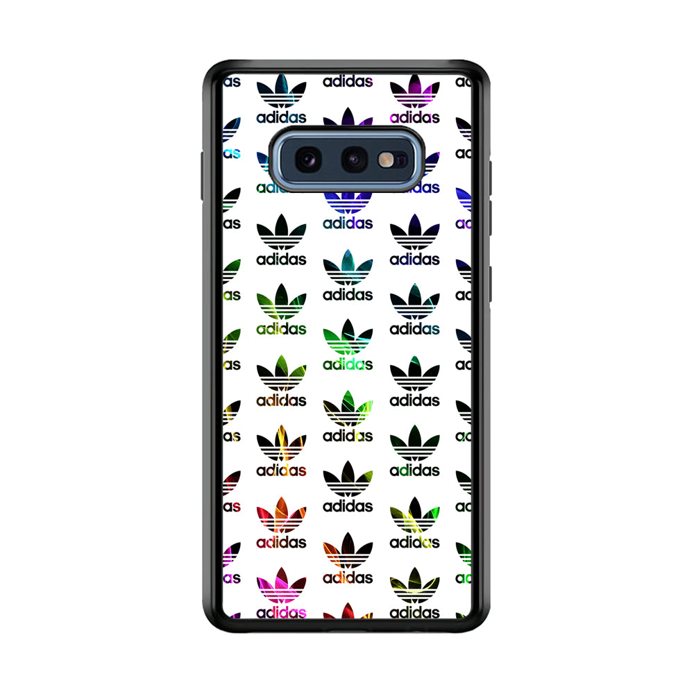 Adidas Smoke Colorful Pattern Samsung Galaxy S10E Case-Mobile Phone Case-Rubber Black (2D Case)-Altracase