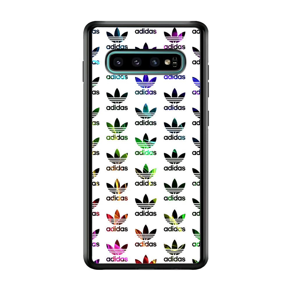 Adidas Smoke Colorful Pattern Samsung Galaxy S10 Plus Case-Mobile Phone Case-Rubber Black (2D Case)-Altracase