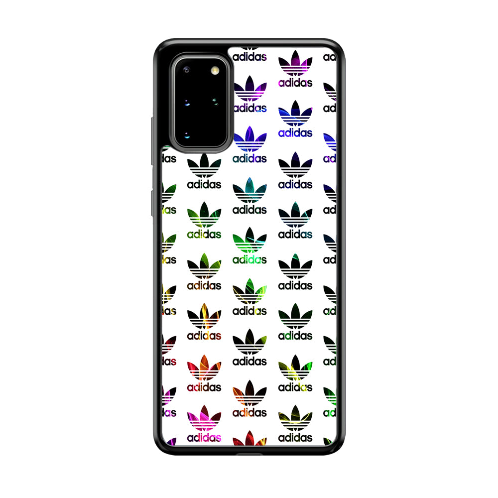 Adidas Smoke Colorful Pattern Samsung Galaxy S20 Plus Case-Mobile Phone Case-Rubber Black (2D Case)-Altracase