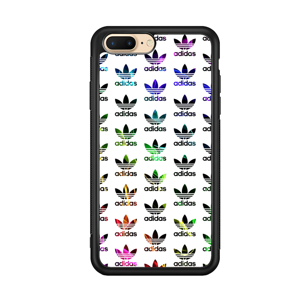 Adidas Smoke Colorful Pattern iPhone 8 Plus Case-Mobile Phone Case-Rubber Black (2D Case)-Altracase