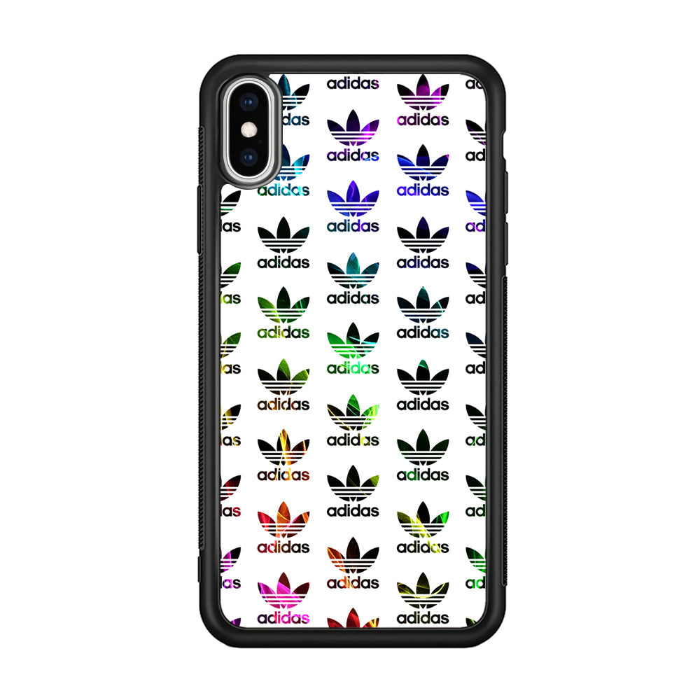 Adidas Smoke Colorful Pattern iPhone Xs Max Case-Mobile Phone Case-Rubber Black (2D Case)-Altracase