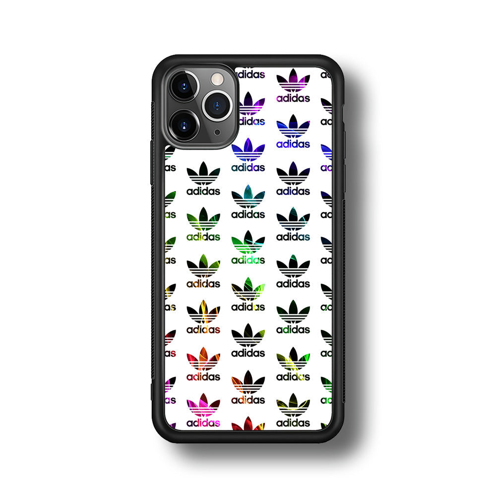 Adidas Smoke Colorful Pattern iPhone 11 Pro Case-Mobile Phone Case-Rubber Black (2D Case)-Altracase