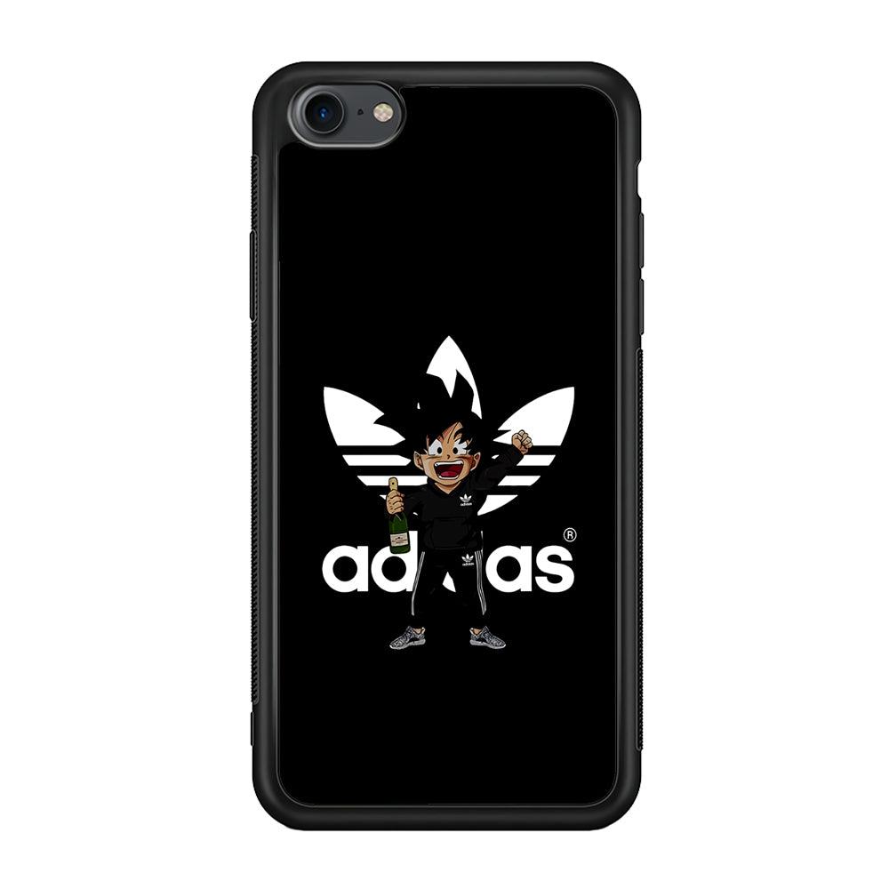 Adidas Son Goku Drink iPhone SE 3 2022 Case-Mobile Phone Case-Rubber Black (2D Case)-Altracase