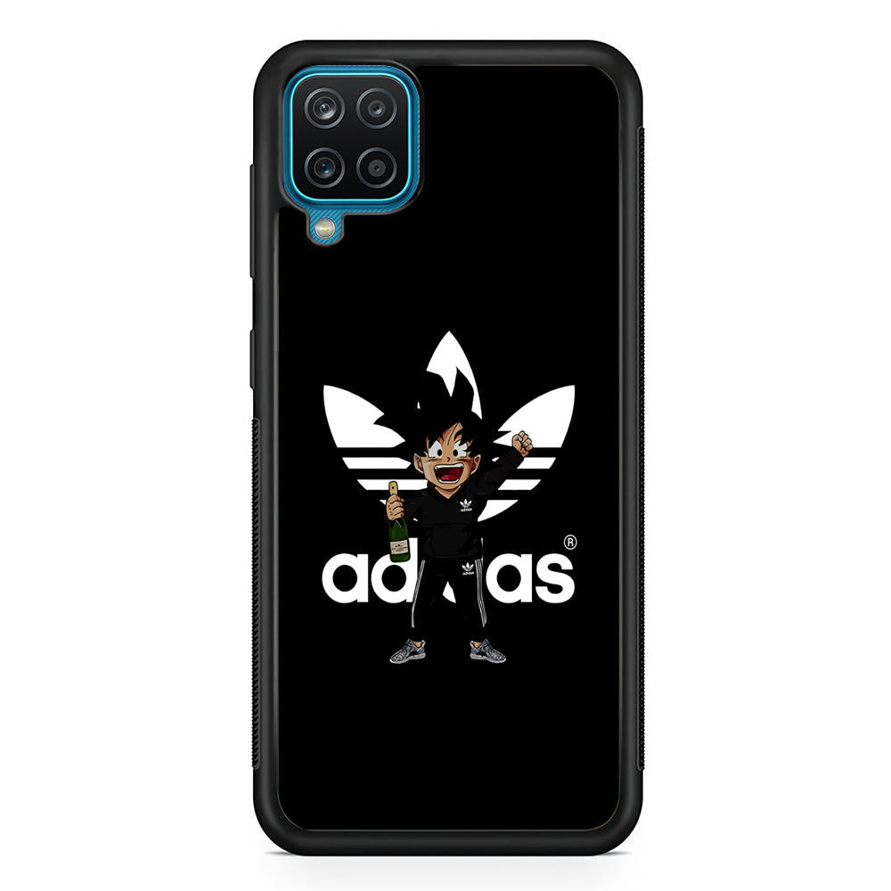 Adidas Son Goku Drink Samsung Galaxy A12 Case-Mobile Phone Case-Rubber Black (2D Case)-Altracase