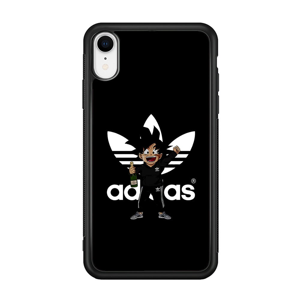 Adidas Son Goku Drink iPhone XR Case-Mobile Phone Case-Rubber Black (2D Case)-Altracase