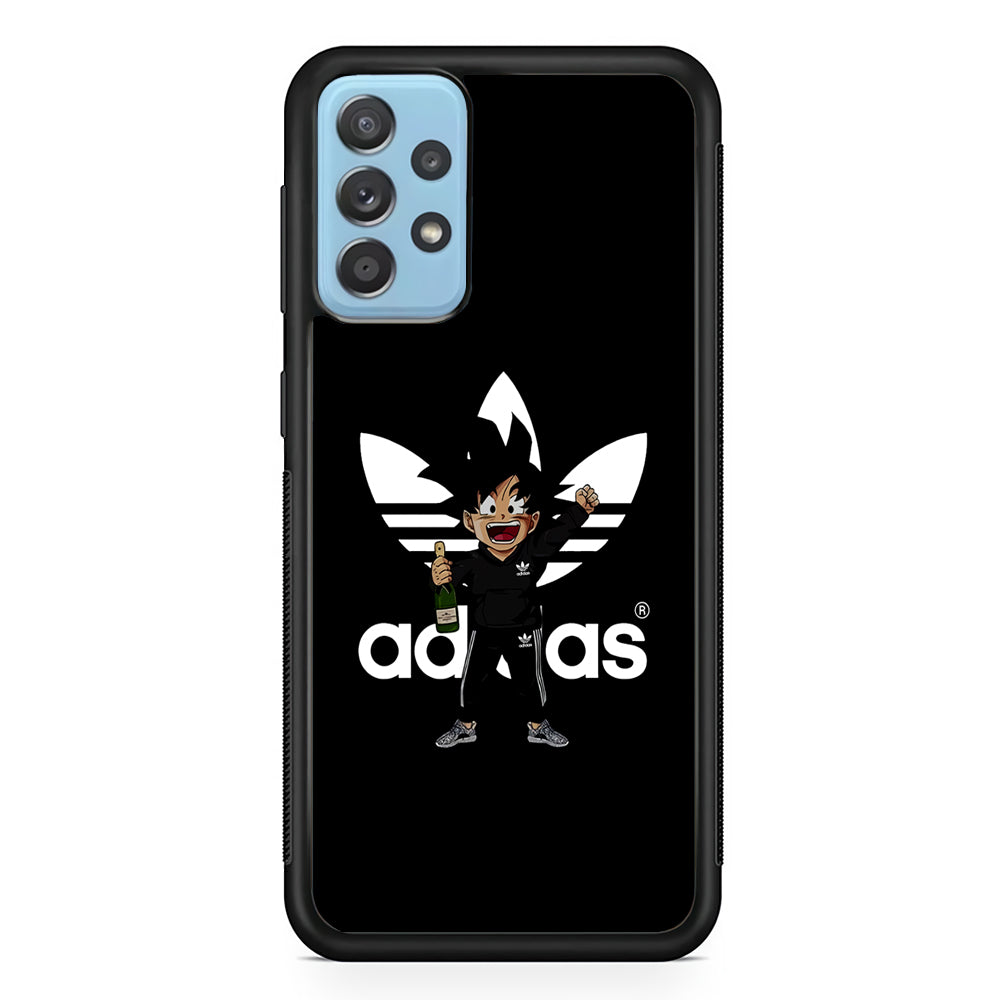 Adidas Son Goku Drink Samsung Galaxy A72 Case-Mobile Phone Case-Rubber Black (2D Case)-Altracase