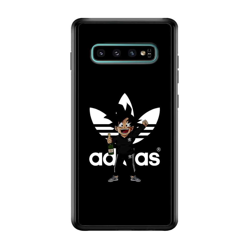 Adidas Son Goku Drink Samsung Galaxy S10 Case-Mobile Phone Case-Rubber Black (2D Case)-Altracase