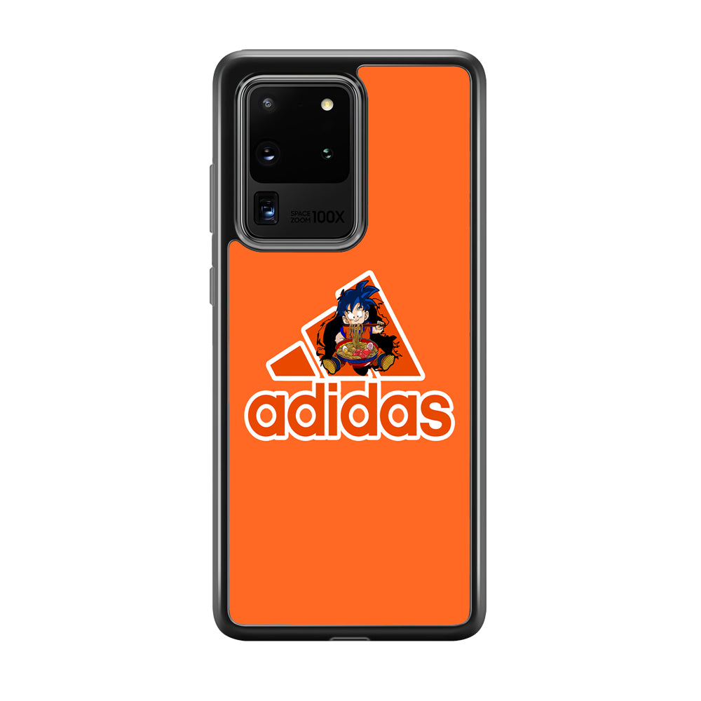Adidas Son Goku Eats Ramen Samsung Galaxy S20 Ultra Case-Mobile Phone Case-Rubber Black (2D Case)-Altracase