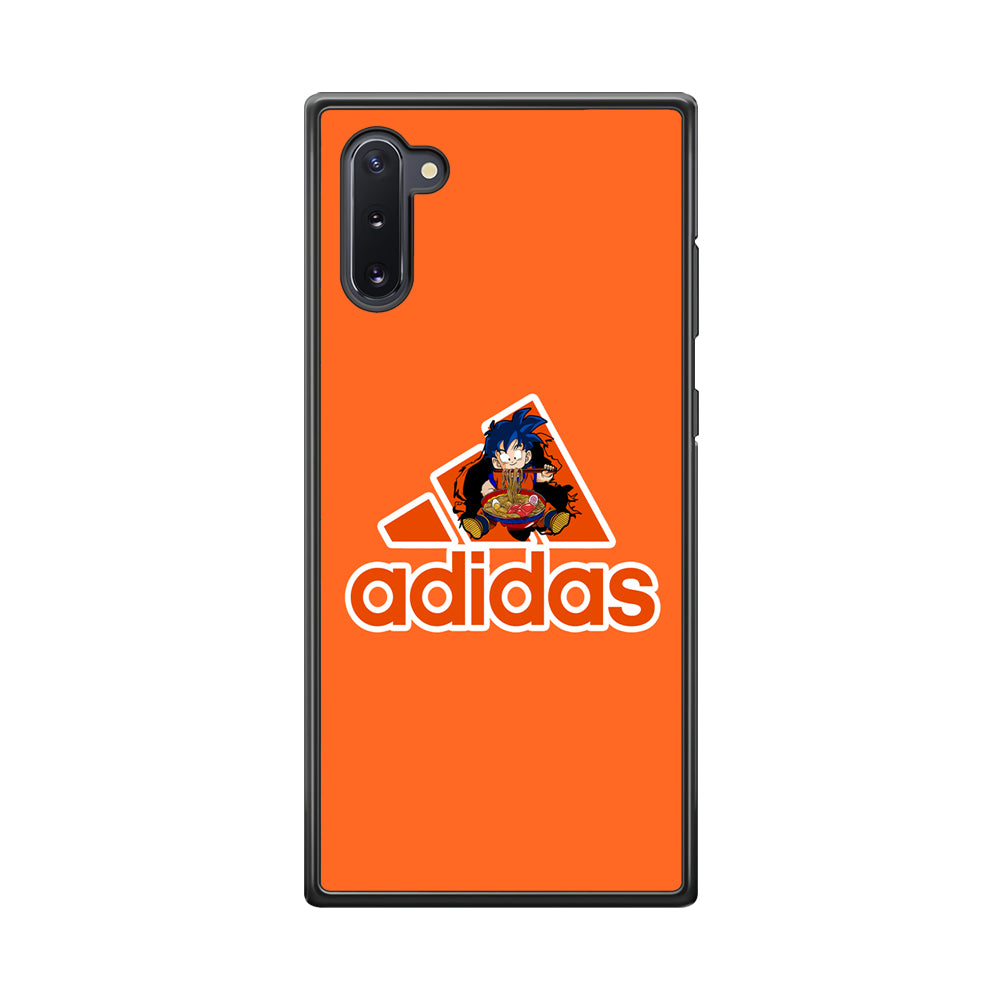 Adidas Son Goku Eats Ramen Samsung Galaxy Note 10 Case-Mobile Phone Case-Rubber Black (2D Case)-Altracase
