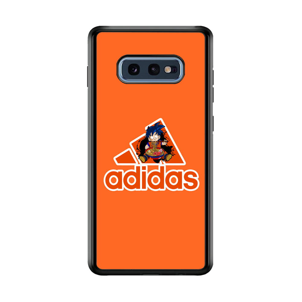 Adidas Son Goku Eats Ramen Samsung Galaxy S10E Case-Mobile Phone Case-Rubber Black (2D Case)-Altracase