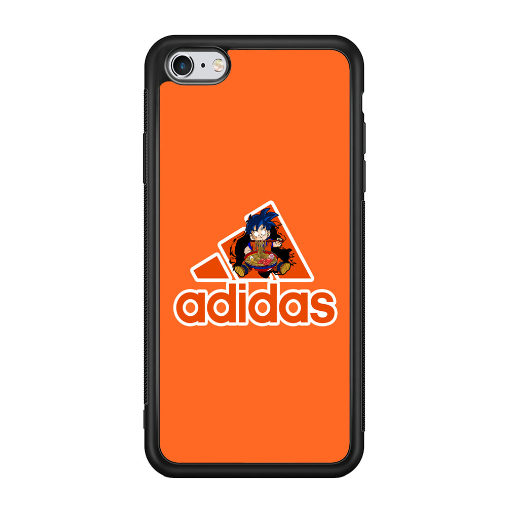 Adidas Son Goku Eats Ramen iPhone 6 Plus | 6s Plus Case-Mobile Phone Case-Rubber Black (2D Case)-Altracase