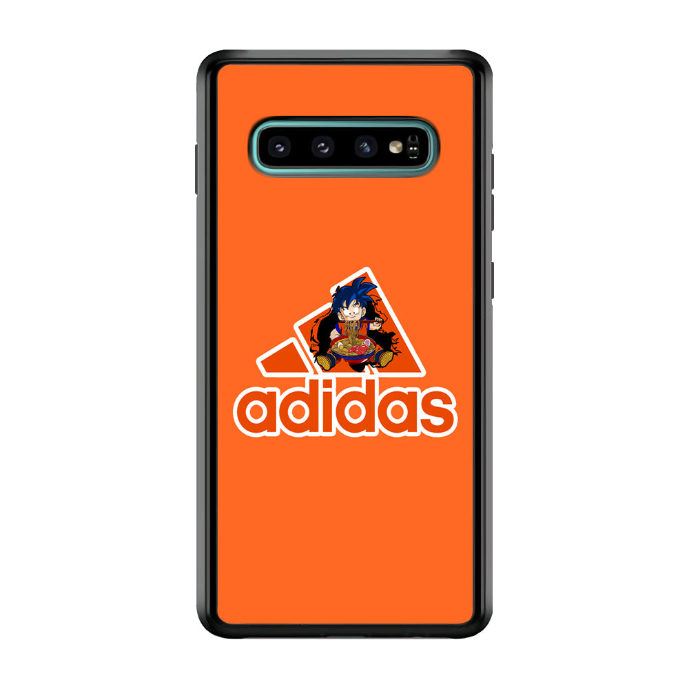 Adidas Son Goku Eats Ramen Samsung Galaxy S10 Plus Case-Mobile Phone Case-Rubber Black (2D Case)-Altracase