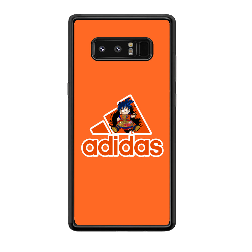 Adidas Son Goku Eats Ramen Samsung Galaxy Note 8 Case-Mobile Phone Case-Rubber Black (2D Case)-Altracase