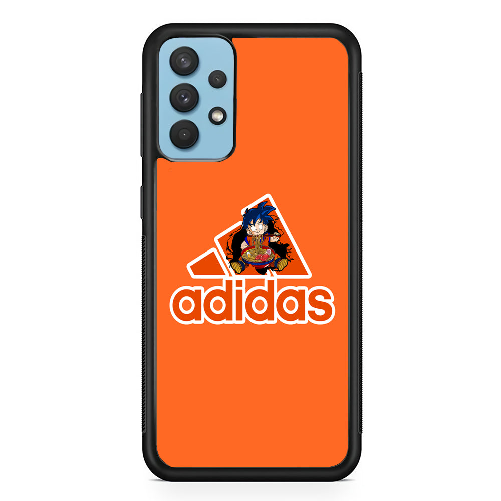 Adidas Son Goku Eats Ramen Samsung Galaxy A32 Case-Mobile Phone Case-Rubber Black (2D Case)-Altracase
