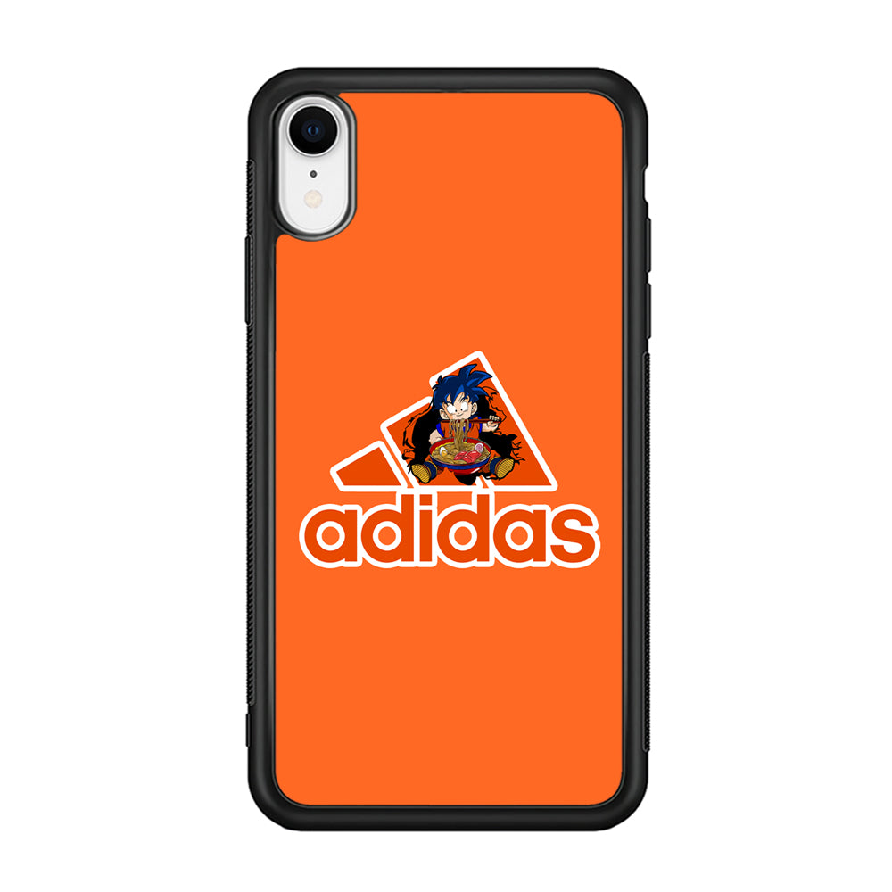 Adidas Son Goku Eats Ramen iPhone XR Case-Mobile Phone Case-Rubber Black (2D Case)-Altracase
