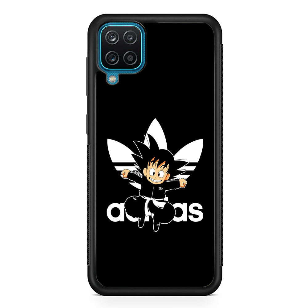 Adidas Son Goku Jump Samsung Galaxy A12 Case-Mobile Phone Case-Rubber Black (2D Case)-Altracase