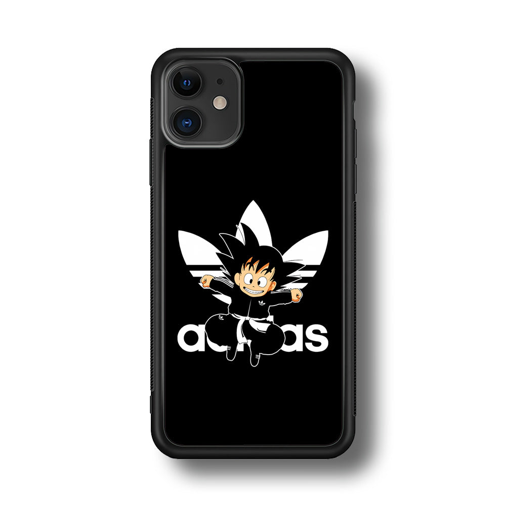 Adidas Son Goku Jump iPhone 11 Case-Mobile Phone Case-Rubber Black (2D Case)-Altracase
