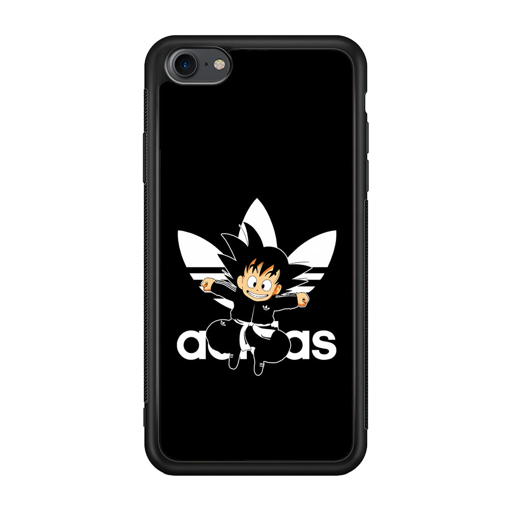 Adidas Son Goku Jump iPhone SE 2020 Case-Mobile Phone Case-Rubber Black (2D Case)-Altracase