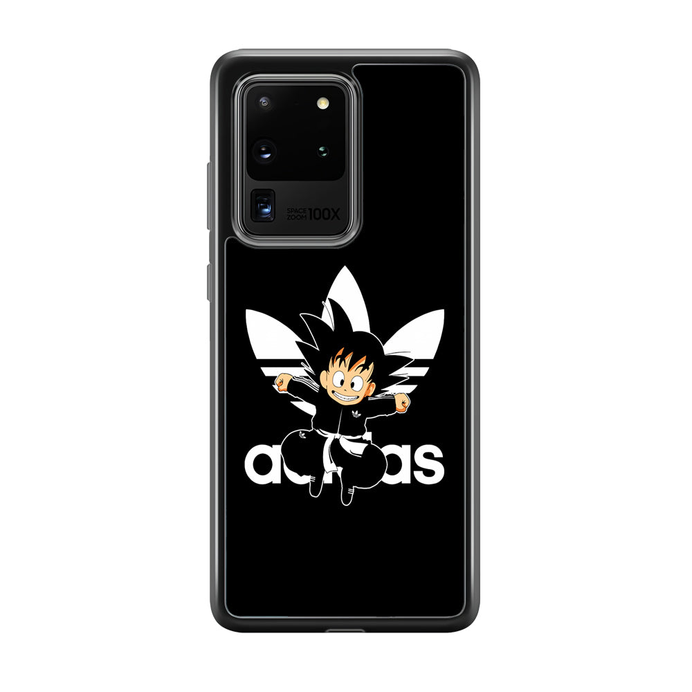 Adidas Son Goku Jump Samsung Galaxy S20 Ultra Case-Mobile Phone Case-Rubber Black (2D Case)-Altracase